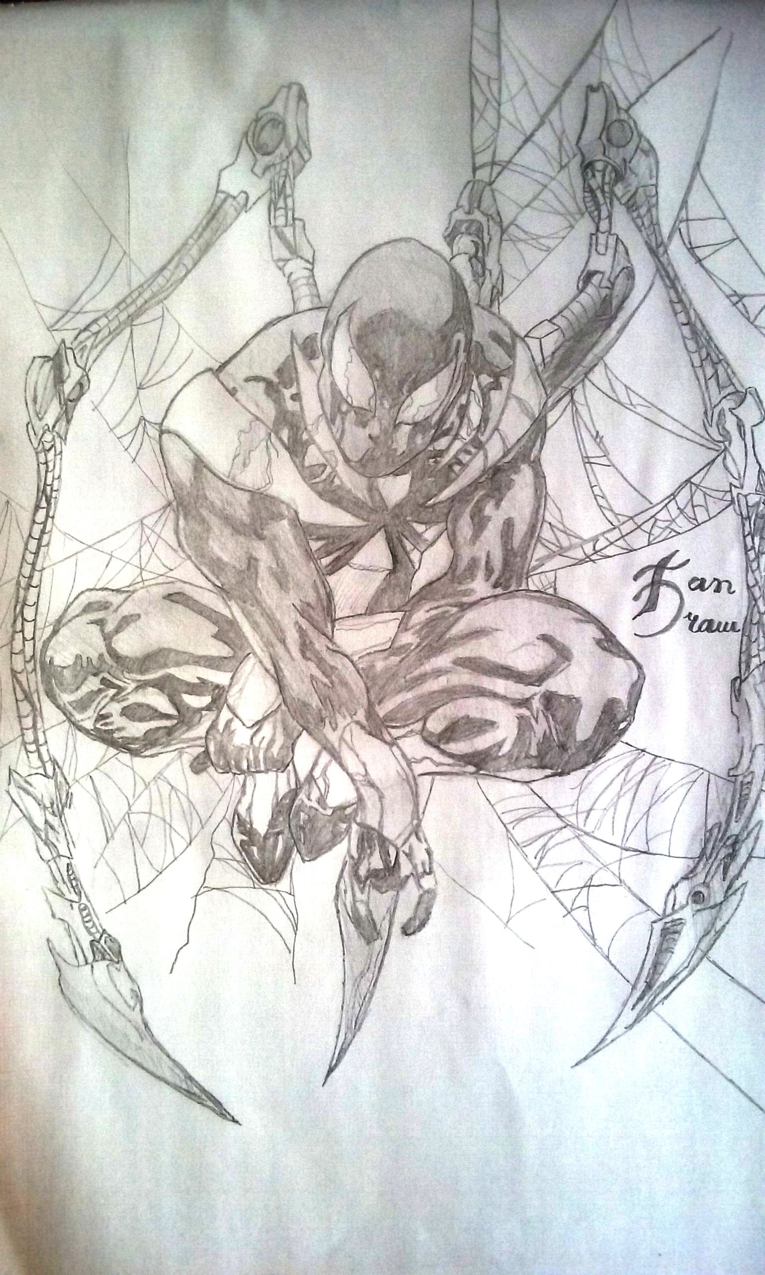 Wefalling: Iron Spider Drawing Easy Step By Step